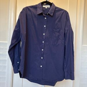 NWT Alex Mill Jo shirt in paper poplin - Navy